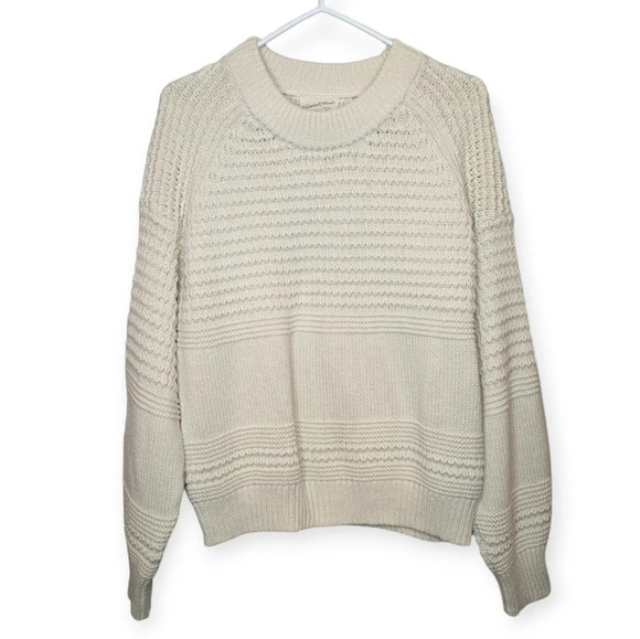 Universal Thread Cream Crew Neck Knit Long Sleeve Sweater Women XL - Picture 1 of 9